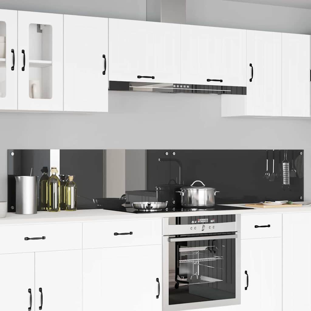 vidaXL Spate de bucătărie 2 pcs Gri închis 120 x 40 cm