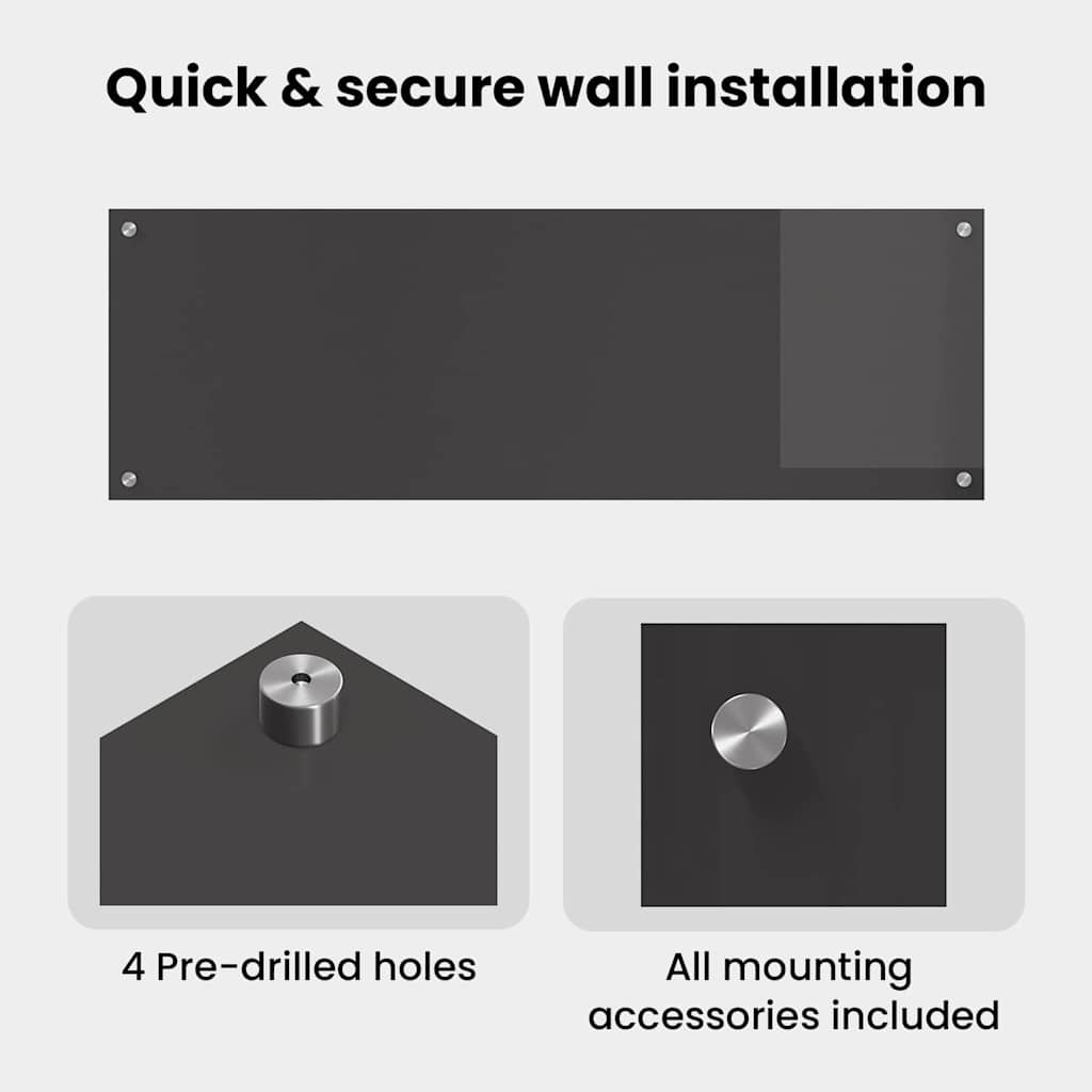 Keukenachterwand 2 pcs Donkergrijs 120 x 40 cm gehard glas image 9