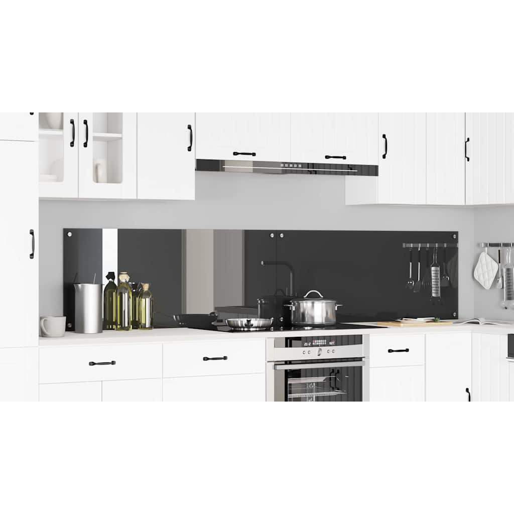 Keukenachterwand 2 pcs Donkergrijs 120 x 50 cm gehard glas image 10
