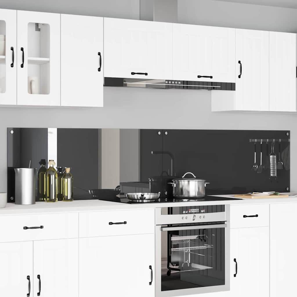 vidaXL Spate de bucătărie 2 pcs Gri închis 120 x 50 cm