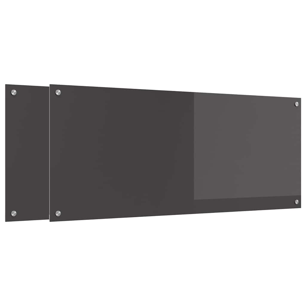 vidaXL Panou de bucătărie 2 pcs Gri închis 120 x 50 cm