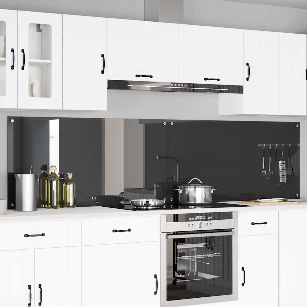 Thumbnail - vidaXL Küchenrückwand 2 pcs Dunkelgrau 120 x 60 cm Gehärtetes Glas