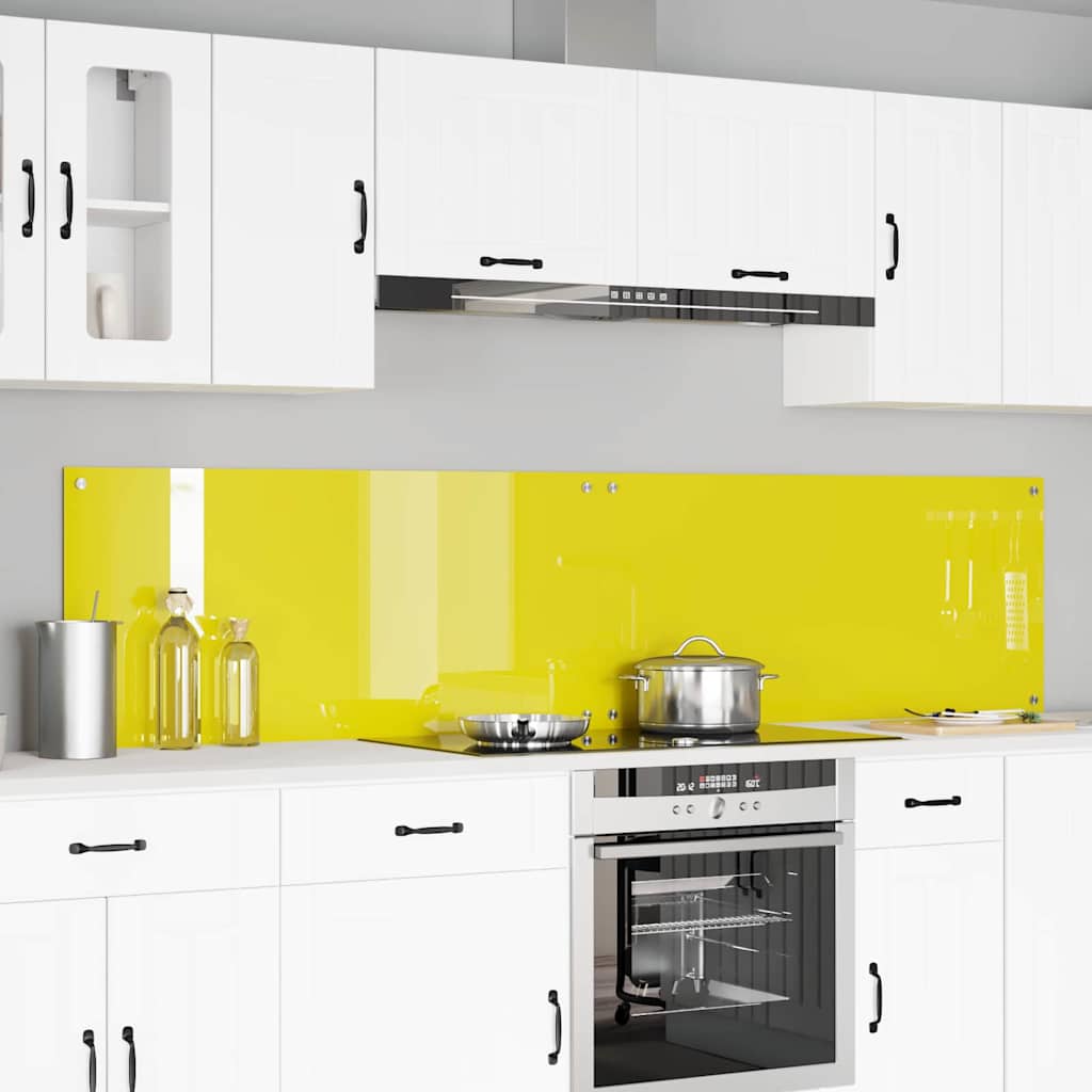 Kögi Splashback 2 pcs Kollane 110 x 50 cm karastatud klaas