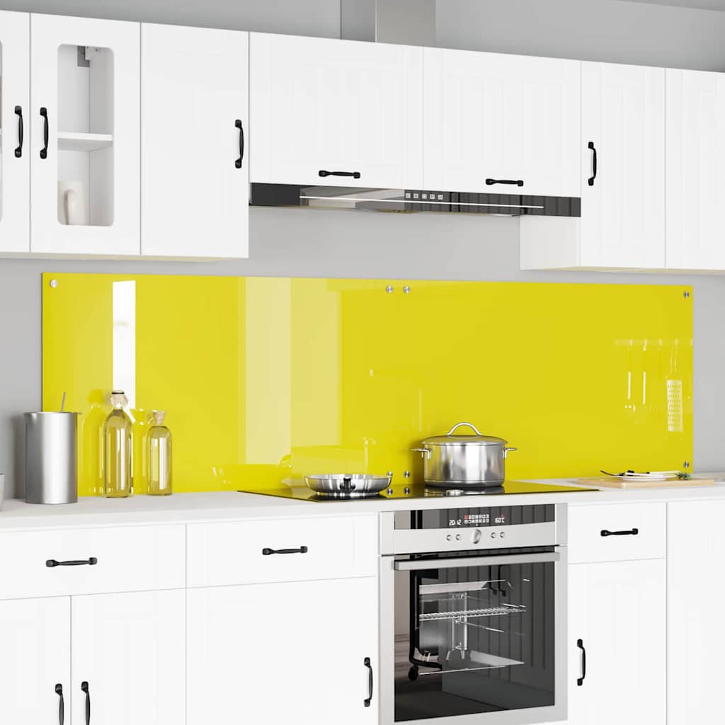 Kögi Splashback 2 pcs Kollane 110 x 60 cm karastatud klaas