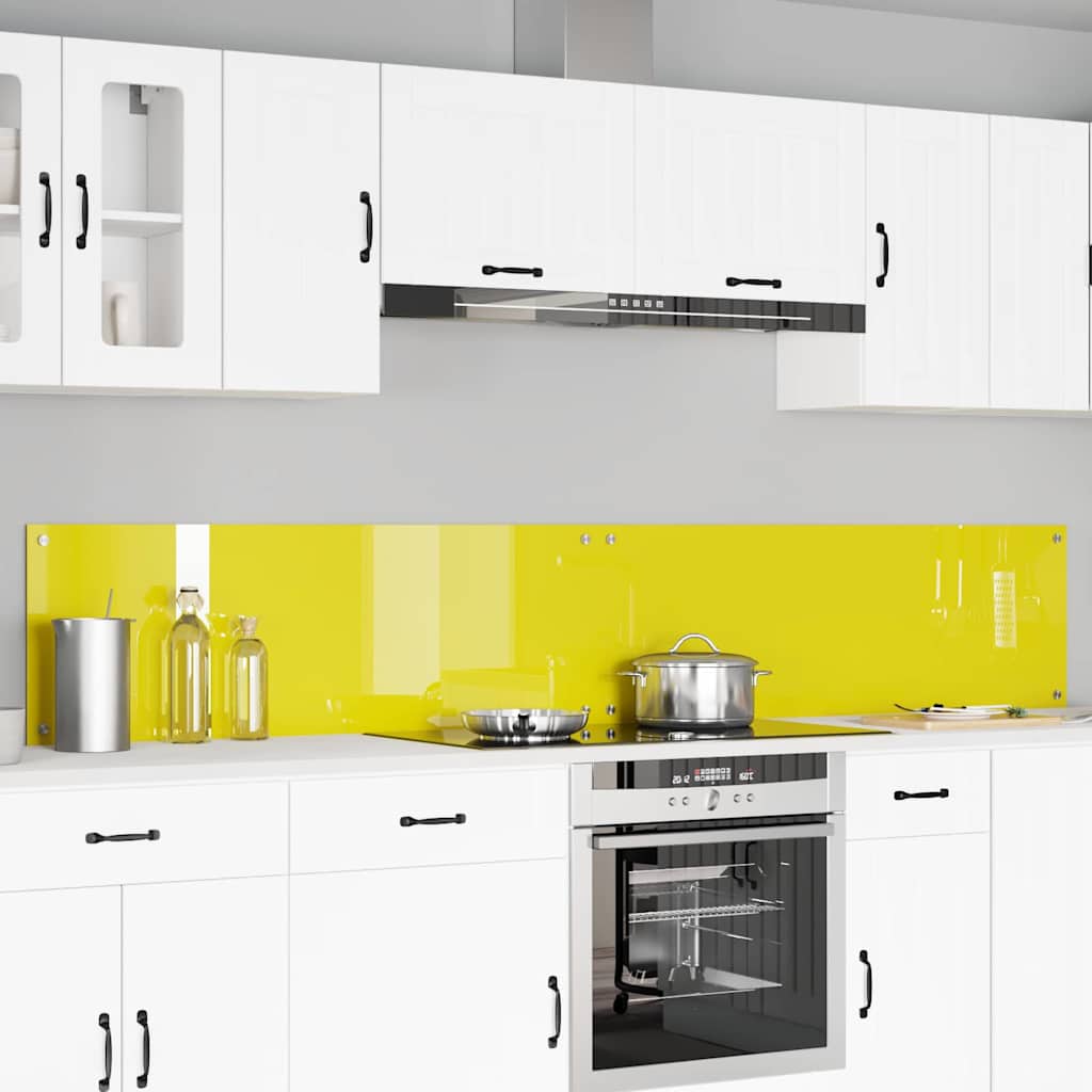 Kögi Splashback 2 pcs Kollane 120 x 40 cm karastatud klaas