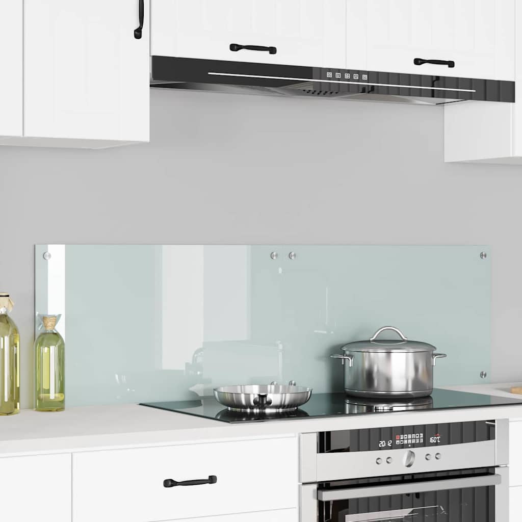 vidaXL Spate de bucătărie 2 pcs Alb 70 x 40 x 0.8 cm sticlă securizată