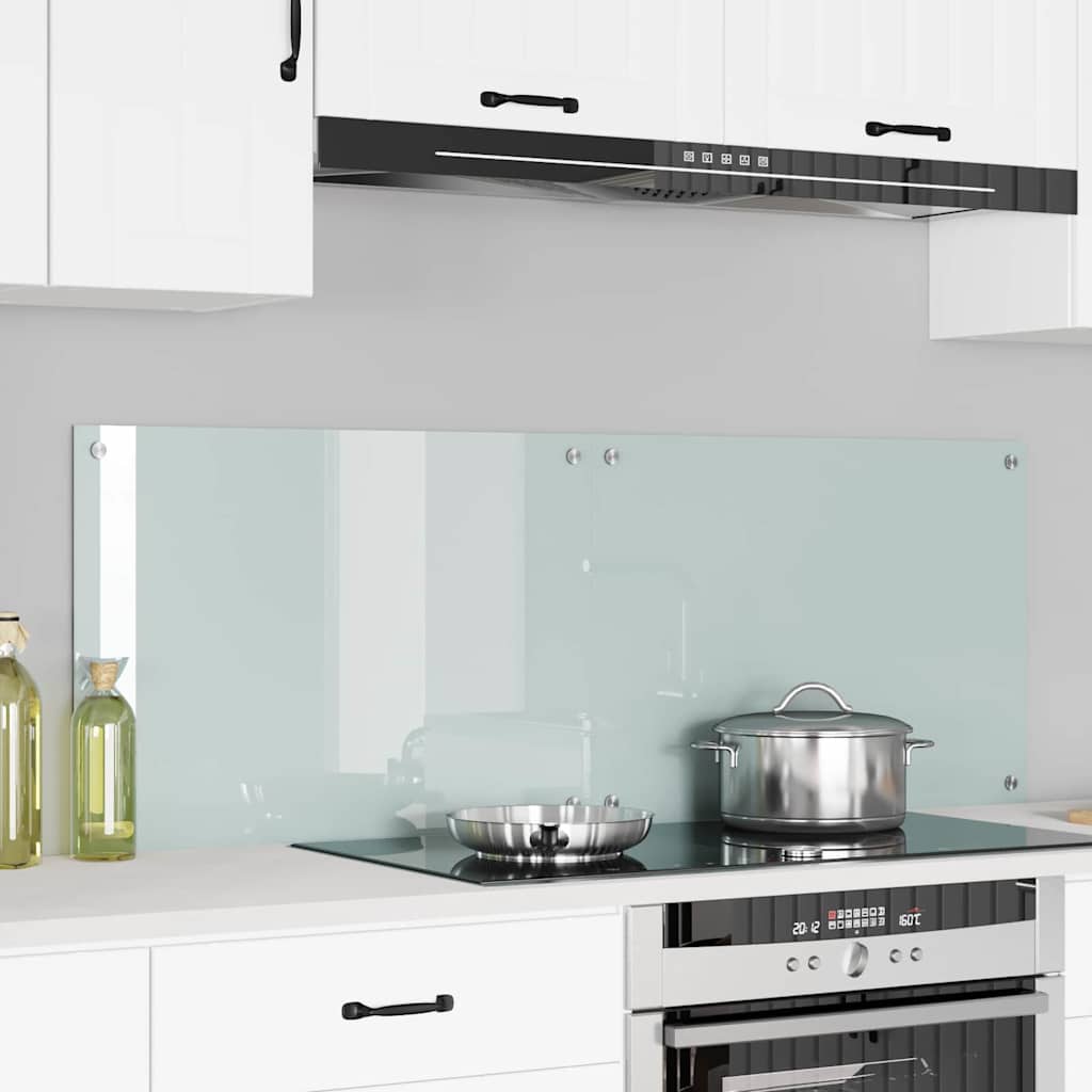 vidaXL Küchenrückwand Weiß 70 x 50 x 0,8 cm Gehärtetes Glas