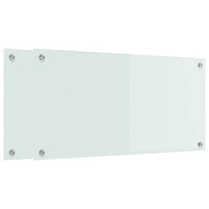 Kuchyňský obklad 2 pcs Bílá 80 x 40 cm tvrzené sklo - obrázek 2