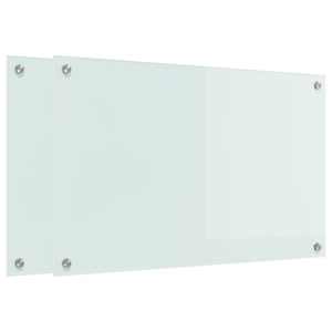Kuchyňský obklad 2 pcs Bílá 80 x 50 cm tvrzené sklo - obrázek 2