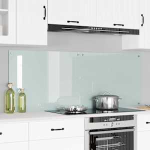 Zaščita za kuhinjo 2 pcs Bela 80 x 60 cm kaljeno steklo