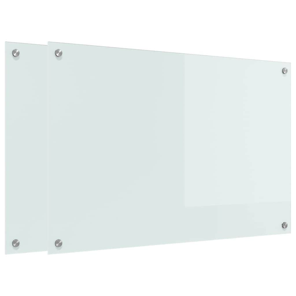 Thumbnail - vidaXL Küchenrückwand Weiß 90 x 60 cm Gehärtetes Glas
