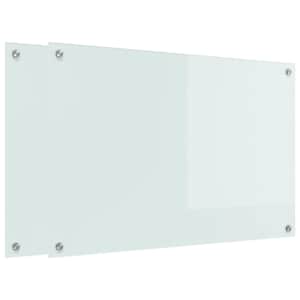 Kuchyňský obklad 2 pcs Bílá 90 x 60 cm tvrzené sklo - obrázek 2