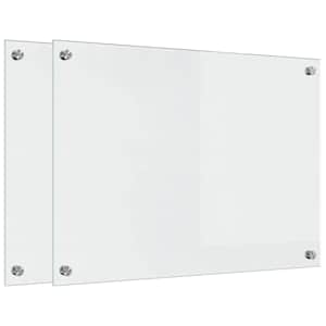 Kuchyňský obklad 2 pcs Transparentní 70 x 50 cm tvrzené sklo - obrázek 2