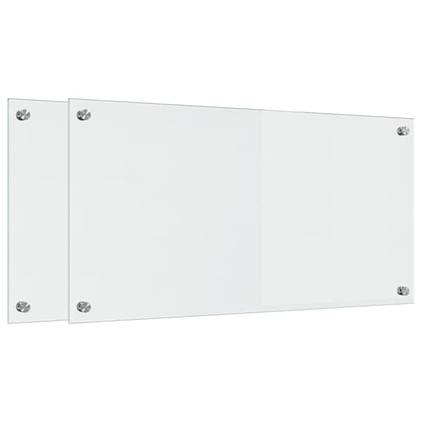 vidaXL K&ouml;&ouml;giseina paneel 2 tk L&auml;bipaistev 80 x 40 cm karastatud klaas