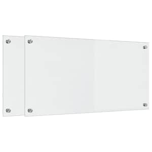 Kuchyňský obklad 2 pcs Transparentní 80 x 40 cm tvrzené sklo - obrázek 2