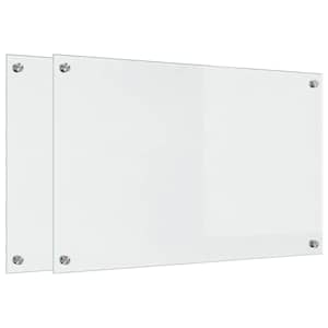 Kuchyňský obklad 2 pcs Transparentní 80 x 50 cm tvrzené sklo - obrázek 2