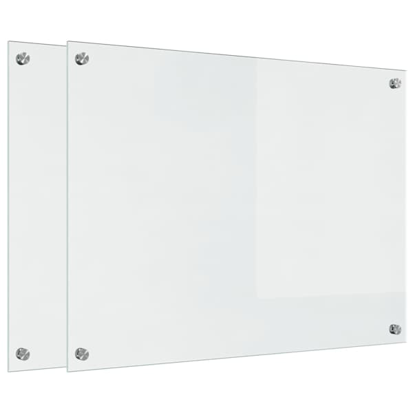 vidaXL K&ouml;&ouml;giseina paneel 2 tk L&auml;bipaistev 80 x 60 cm karastatud klaas