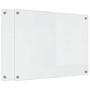 Kuchyňský obklad 2 pcs Transparentní 80 x 60 cm tvrzené sklo - obrázek 2