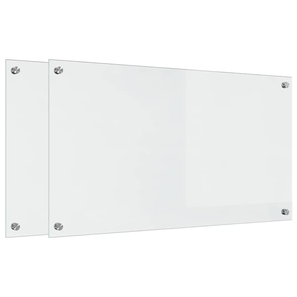 vidaXL K&ouml;&ouml;giseina paneel 2 tk L&auml;bipaistev 90 x 50 cm karastatud klaas