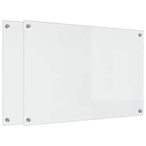 Kuchyňský obklad 2 pcs Transparentní 90 x 60 cm tvrzené sklo - obrázek 2