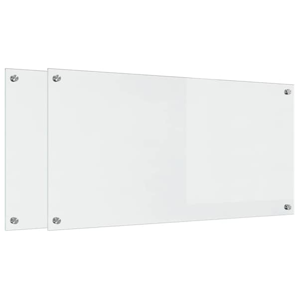 vidaXL K&ouml;&ouml;giseina paneel 2 tk L&auml;bipaistev 100 x 50 cm karastatud klaas