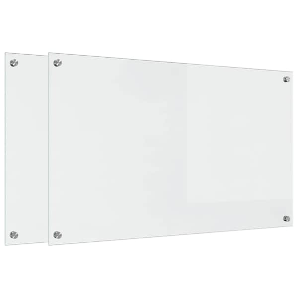 vidaXL K&ouml;&ouml;giseina paneel 2 tk L&auml;bipaistev 100 x 60 cm karastatud klaas