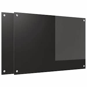 Kuchyňský obklad 2 pcs Černá 90 x 60 cm tvrzené sklo - obrázek 2