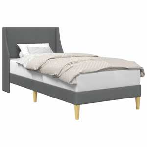 vidaXL Voodi raam peaga Tumehall 90 x 190 cm kangas