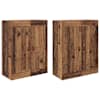 vidaXL Seinale kinnitatav kapp 2 tk Vana puit 69,5 x 34 x 90 cm