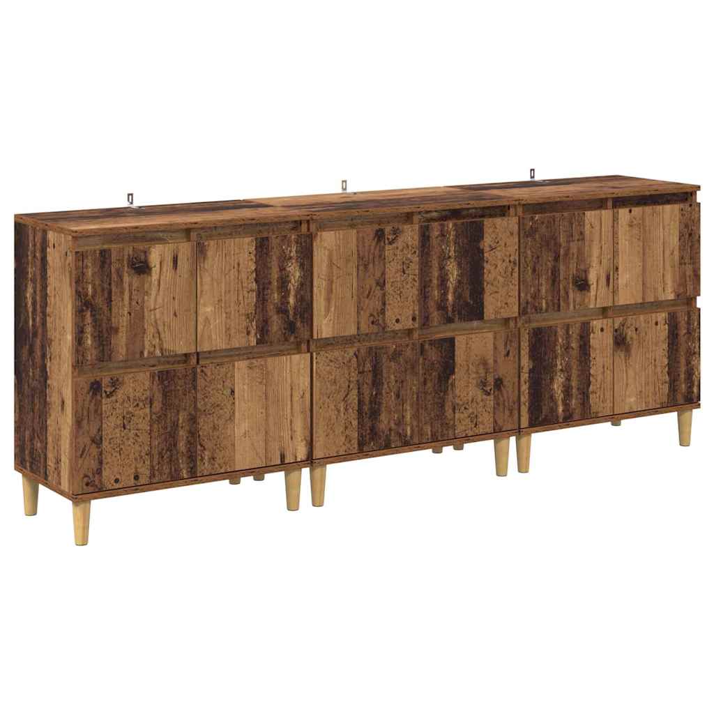 Thumbnail - vidaXL Sideboards 3 pcs Altholz 60 x 35 x 70 cm Holzwerkstoff