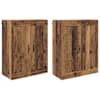 vidaXL Seinale kinnitatav kapp 2 tk Vana puit 69,5 x 34 x 90 cm
