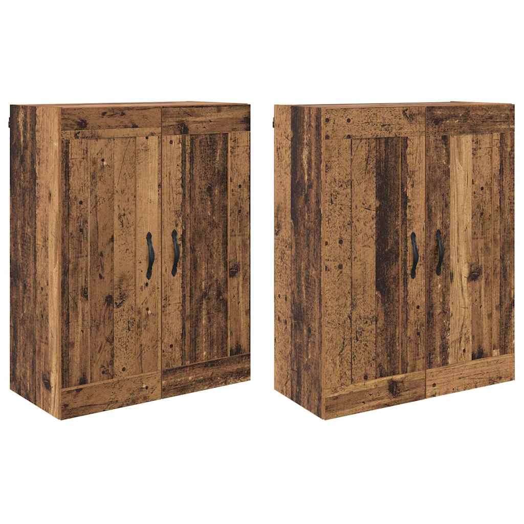 Thumbnail - vidaXL Wandmontierter Schrank 2 pcs Altholz 69,5 x 34 x 90 cm