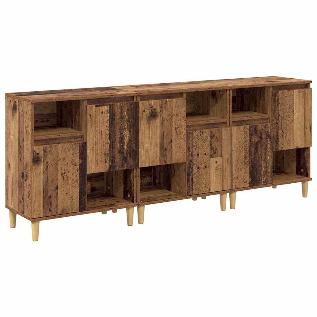 Thumbnail - vidaXL Sideboards 3 pcs Altholz 60 x 35 x 70 cm Holzwerkstoff