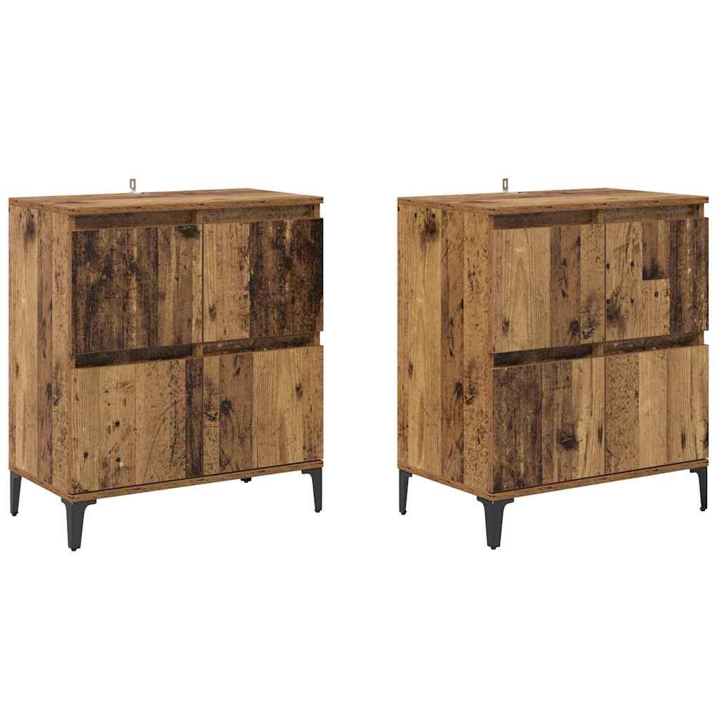 Thumbnail - vidaXL Sideboards 2 pcs Altholz 60 x 35 x 70 cm Holzwerkstoff