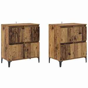 Konzole 2 pcs Staré dřevo 60 x 35 x 70 cm kompozitní dřevo - obrázek 2