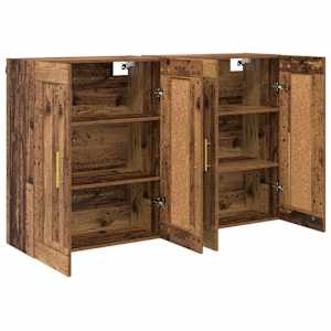 Nástěnná skříň Nástěnný 2 pcs Staré dřevo 69,5 x 34 x 90 cm - obrázek 6