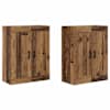 vidaXL Seinale kinnitatav kapp 2 tk Vana puit 69,5 x 34 x 90 cm