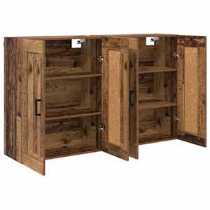 Nástěnná skříň Nástěnný 2 pcs Staré dřevo 69,5 x 34 x 90 cm - obrázek 6