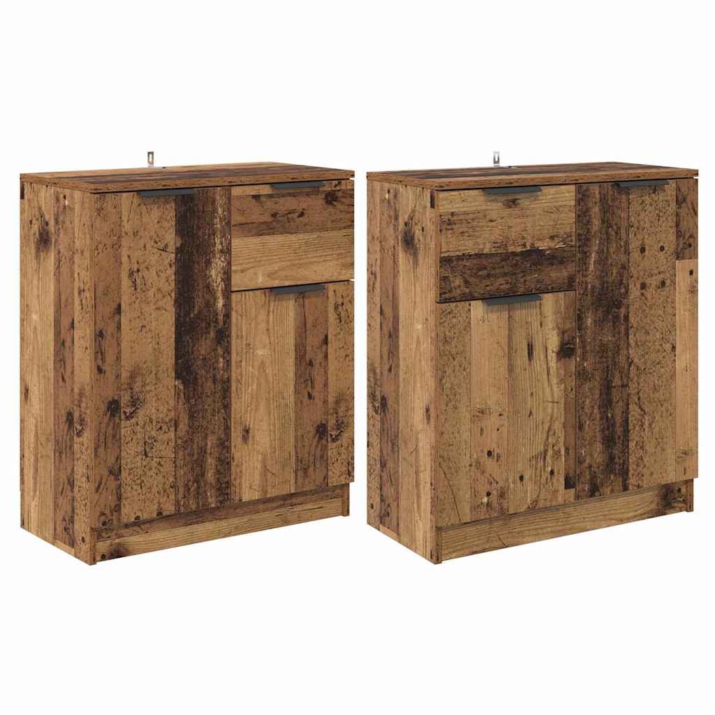Thumbnail - vidaXL Sideboards 2 pcs Altholz 60 x 30 x 70 cm Holzwerkstoff