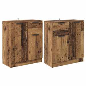 Konzole 2 pcs Staré dřevo 60 x 30 x 70 cm kompozitní dřevo - obrázek 2