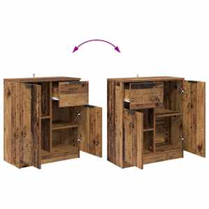 Konzole 2 pcs Staré dřevo 60 x 30 x 70 cm kompozitní dřevo - obrázek 13
