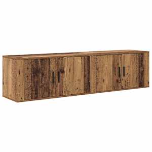 Nástěnný TV skříňový set 2 pcs Staré dřevo 80 x 34,5 x 40 cm - obrázek 7