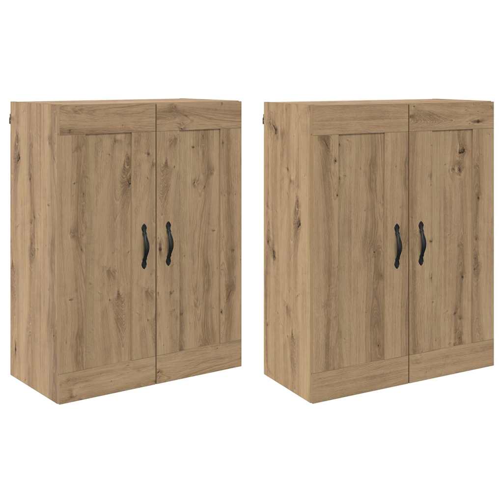 Thumbnail - vidaXL Wandmontierter Schrank 2 pcs Artisan-Eiche 69,5 x 34 x 90 cm