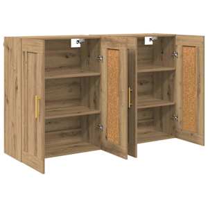 Nástěnná skříň Nástěnný 2 pcs Artisanový dub 69,5 x 34 x 90 cm - obrázek 6