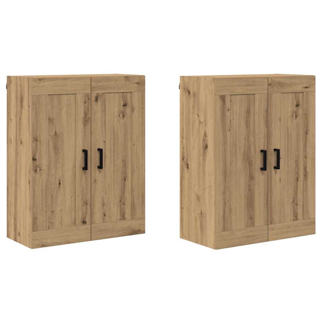 Thumbnail - vidaXL Wandmontierter Schrank 2 pcs Artisan-Eiche 69,5 x 34 x 90 cm