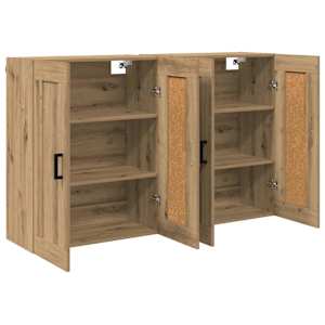 Nástěnná skříň Nástěnný 2 pcs Artisanový dub 69,5 x 34 x 90 cm - obrázek 6