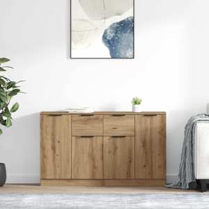 Konzole 2 pcs Artisanový dub 60 x 30 x 70 cm kompozitní dřevo - obrázek 1