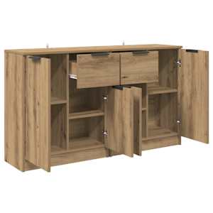 Konzole 2 pcs Artisanový dub 60 x 30 x 70 cm kompozitní dřevo - obrázek 6