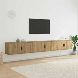 Nástěnný TV skříňový set 3 pcs Artisanový dub kompozitní dřevo - obrázek 1