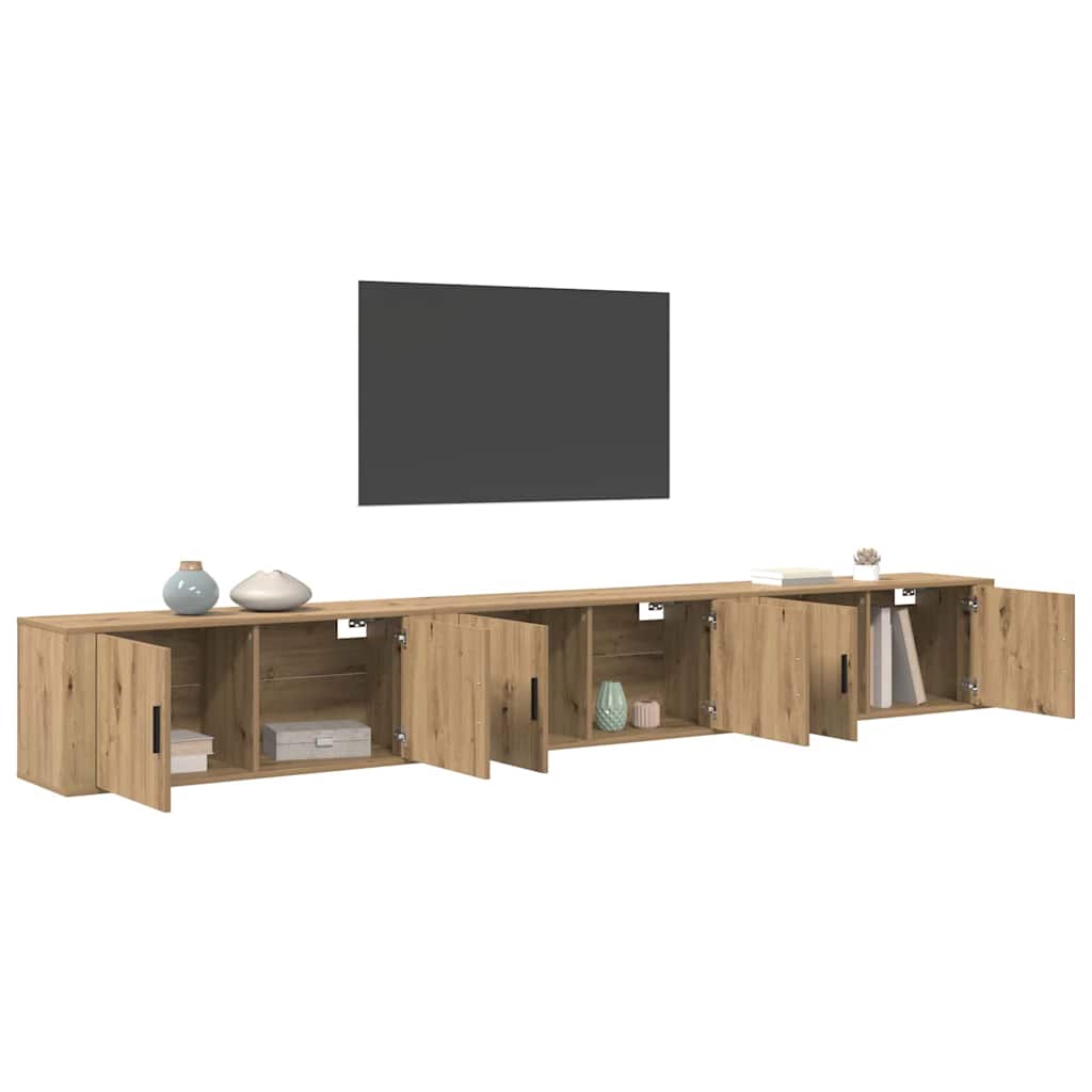 vidaXL Wandtv-kast Set 3 pcs Artisan Eiken 100 x 34,5 x 40 cm